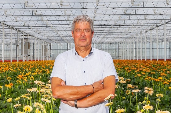 Eef Zwinkels in greenhouse