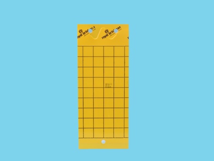 Signaalplaat geel [10x25cm] met W-inkeping 10 stuks