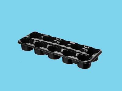 Tray export 56 x 21,5 | 10x11,5 cm BG zwart 2240 plt