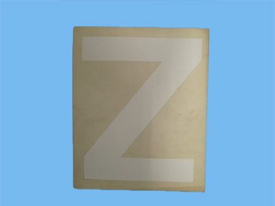 Sticker letter Z wit 100mm