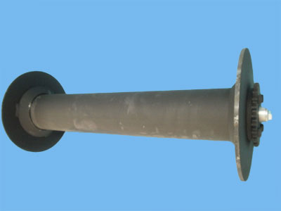 Buisrailrol ijzer met tandwiel AB - H.O.H. 42,5 buis 60 ø mm