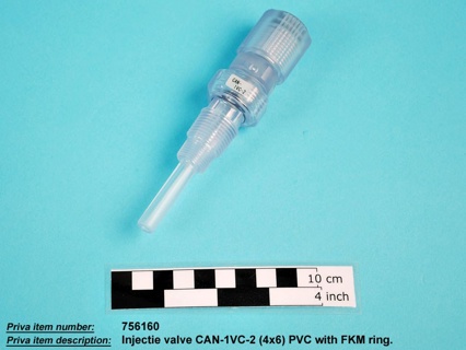 Injectie valve CAN-1VC-2 (4x6) PVC with FKM ring