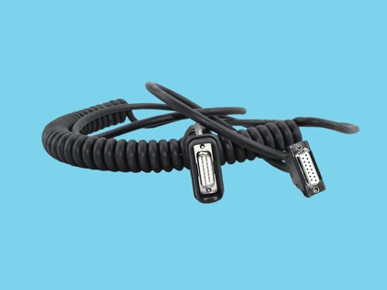 Kabel spiraal PUR SD15 M WD/Female 1,52m (Br08) 19