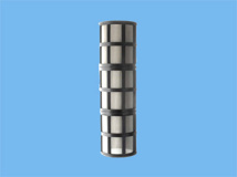 Amiad-cilinder-2"S-3"T-3"TAF 100 micron geel 109x372mm