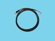 Kabel PVC m M12x1 stekker 2mtr. Open eind A-gecodeerd