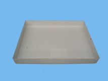 Milieubak  HDPE 120x100x15 cm (naturel/wit)