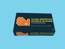 Handschoenen Ultra Sensitive nitril poedervrij Blauw Maat XL