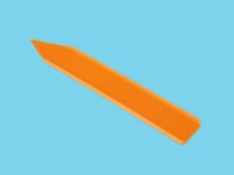 Steeketiket polystyreen oranje 10x1,7cm 1000 stuks/doos