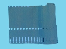 Sleufetiket blauw        16x1,27 cm 1000