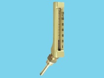 Staaf/vloeistofthermometer schuin 1/2" tot 120°C