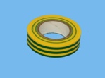 Isolatie tape 15 x 0,15 mm 10 mtr groen/geel