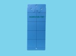 Signaalplaat blauw met haak [10x25cm] (NATTE LIJM) 10 stuks