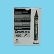 Viltstift Pentel N50 zwart (12)
