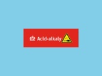 Sticker Acid- alkaly 70x20 mm rood