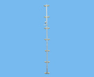 Spuitboom RVS 12 dops - 185cm