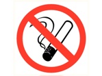 Sticker verboden te roken 200mm