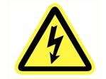 Sticker gevaar elektrische spanning 200mm