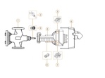 Siemens 3wegafsluiter VXF22.25-4 DN25 PN6 +flensaansluiting
